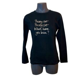 London England Souvenir Black Long Sleeve Shirt with Glitter Text